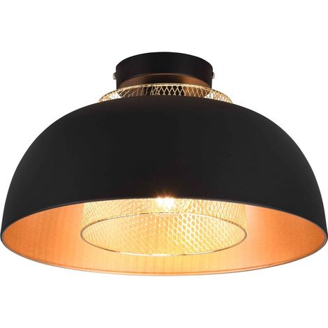 Plafoniera, metallo, nero opaco, D 35 cm, Punch (1/5)