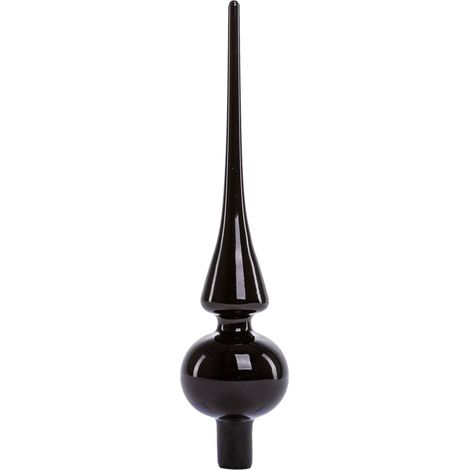 TrendLine Christbaumspitze aus Glas 26 cm schwarz glanz Christbaumspitze (1/3)
