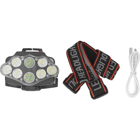 Stirnlampe mit USB-Ladefunktion, smarte Mini-Stirnlampe, superhell, 8-Kern-Dual-Design, ideal zum Angeln im Freien