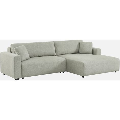 Sofá cama esquinero derecho de tela con baúl, 3 plazas (1/5)