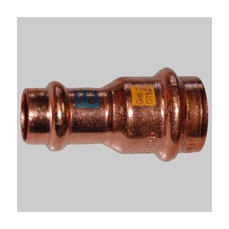 MANICOTTO RAME RIDOTTO A PRESSARE FEMMINA/FEMMINA  18 x 15     MADE IN ITALY