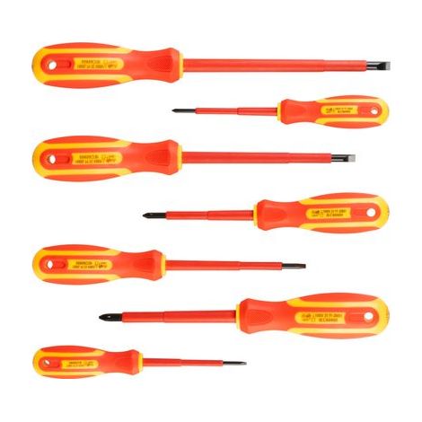 Schraubendrehersatz Strend Pro YF20719, VDE 7-teilig, Schlitz + Phillips, Elektriker, 1000V