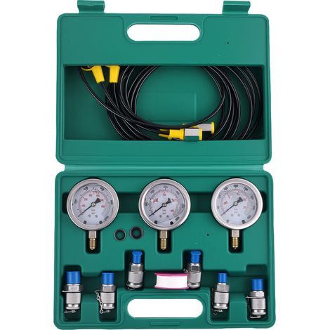 Universal Hydraulic Testing Kit with 3 Gauges for Automotive Maintenance (1/5)