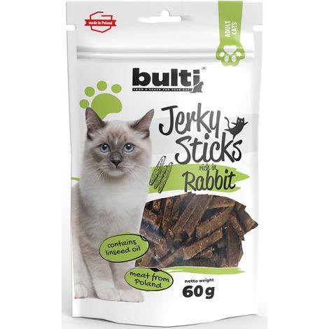 Bulti  Palitos de cecina  Golosinas para gatos 60 g - Rico en conejo 60 g