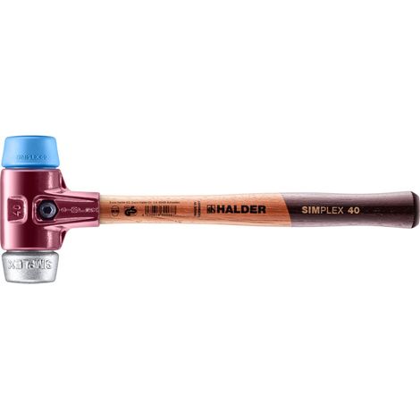 HALDER SIMPLEX Schonhammer Ø 40 mm TPE-soft blau / Weichmetall mit Tempergussgehäuse (1/5)