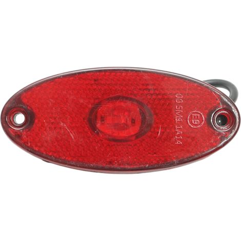 Luce di posizione laterale ovale a LED 12-24V rossa 100x45x14mm Breckner Germany (1/4)