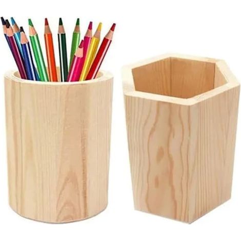 Lot de 2 supports ronds en bois, bambou, 10 cm (1/2)