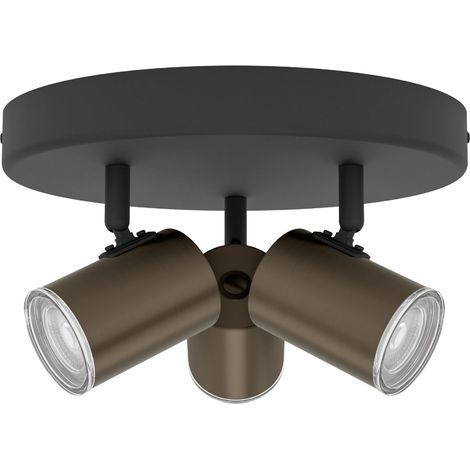 Plafonnier Consuma 1, spot rond 3 flammes, luminaire plafond salle de (1/5)