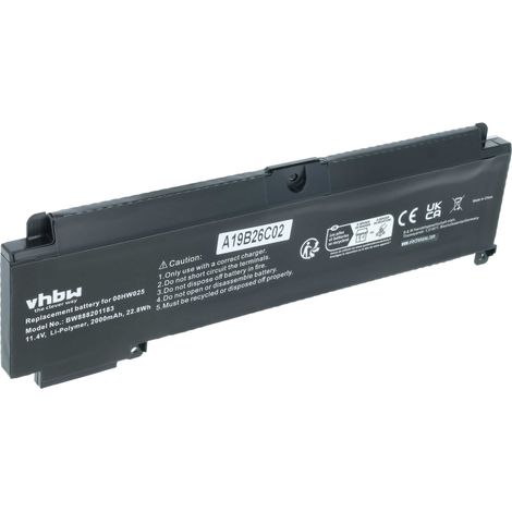 vhbw Akku kompatibel mit Lenovo ThinkPad T460s 20F90019US, T460s 20F90017US, T460s 20F9001DUS Notebook (2000 mAh, 11,4 V, Li-Polymer) (1/5)