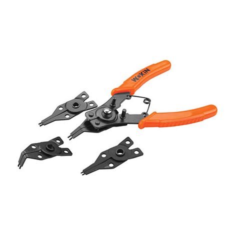 PINZA ANELLI INTERNI ESTERNI 105006 WOKIN - MM 155 4 TESTE INTERCAMBIABILI- 3 pezzi