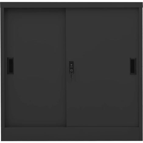 vidaXL Armadio Ufficio Anta Scorrevole Antracite 90x40x90cm