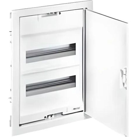 NEDBOX Schalttafel mit extra flacher Metalltür 3 Reihen à 12 + 2 mod. LEGRAND 001533