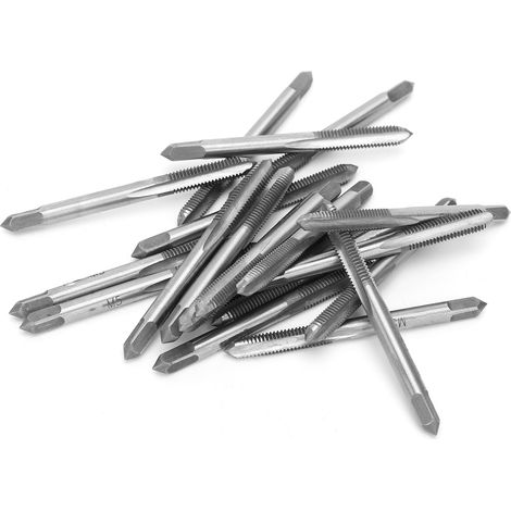 20 tarauds manuels, acier à outils allié, M5, à goujure droite, instructions de réparation, fournitures industrielles (1/5)