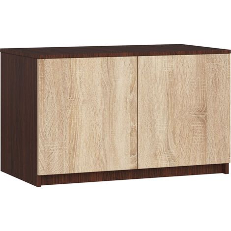 Sopralzo per armadio AKORD S90 Wengé 90 cm 2 ante inserto frontale Sonoma Quercia 90x51x55 cm