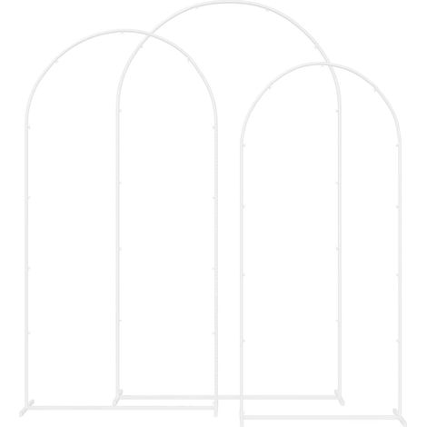 Wedding Arch 3 pcs White Steel vidaXL