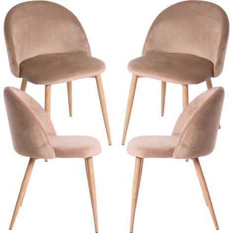 Packs Sillas Comedor - Pack 4 Sillas Vint Terciopelo - Champán