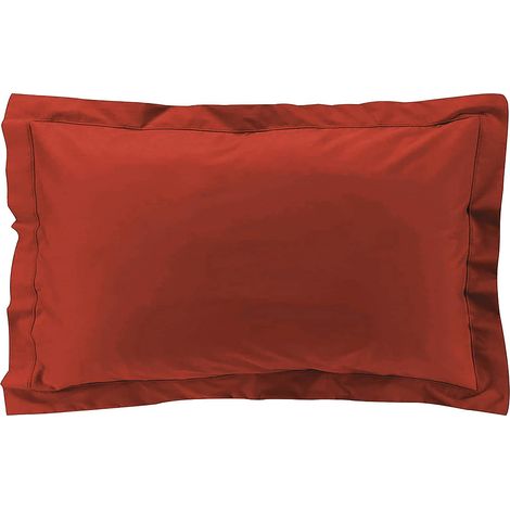 Taies d'oreiller x2 Percale 50x70 cm Rouge (1/3)