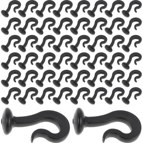 100 Pièces Plastic Gazebo Curtain Hooks Gliding Track Clips Hangers for Outdoor Patio Sunshade Net Easy Install Weather-Resistant Canopy Accessories (1/5)