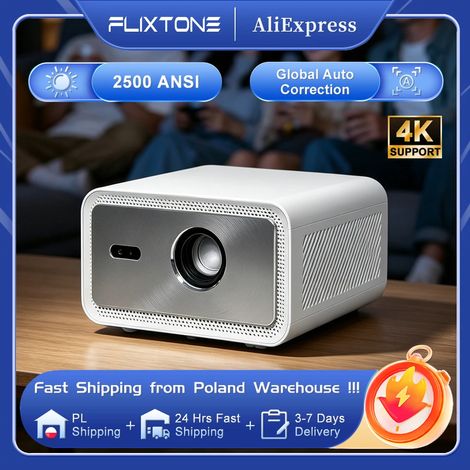 Proyector portátil, 2500 lúmenes ANSI, relación de contraste de 24000:1, resolución de 1920x1080 ppp, tecnología de proyección LCD, rango de voltaje USB (5-20 V CC). (1/5)