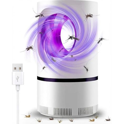Lampe Anti Moustique, Lampe UV Moustique Interieur, LED Répulsif Tueur de Moustiques Attrape Mouche, USB Piège à Mouche Électrique, Appareil Anti Moustiques Intérieur Non Toxique, Efficace, Sûr (1/5)