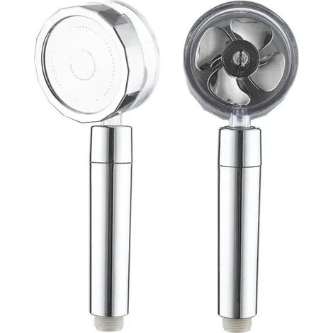 Hélice pommeau de douche pluie haute pression avec ventilateur économie d'eau Massage haute pression Premium salle de bain douche accessoire argent (1/5)