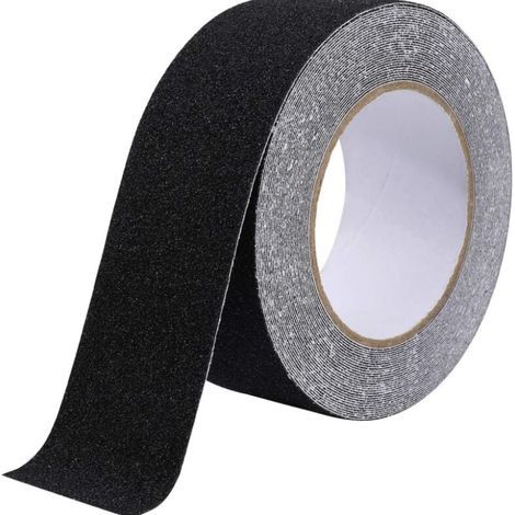Bande Antidérapante Adhésive pour Escaliers, Friction, Abrasif pour Les Sécurité, Escabeau, Intérieur, Extérieur, Haute Traction, 5cm x 10m, Noir (1/5)