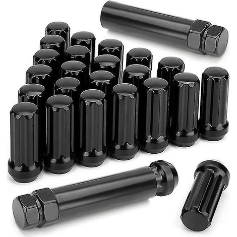 Crea – Lot de 24 écrous de roue M14x1.5 – 2 pouces longs – Acier haute résistance – 60° conique – Pour véhicules 1999-2020 (1/5)