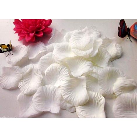 Roses blanches artificielles avec feuilles pour décoration de mariage, anniversaire, fiançailles, fête (1/5)