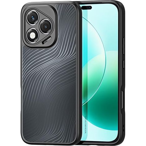 Coque pour Honor 400 Lite 5G, Bord Souple en TPU + Coque Arrière en Polycarbonate Transparent, Anti-Traces de Doigts, Protection de l'appareil Photo, Anti-Chocs, Anti-Rayures, Transparent (1/5)
