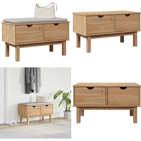 vidaXL Banc de couloir OTTA 80x40x45 cm bois de pin massif (1/5)