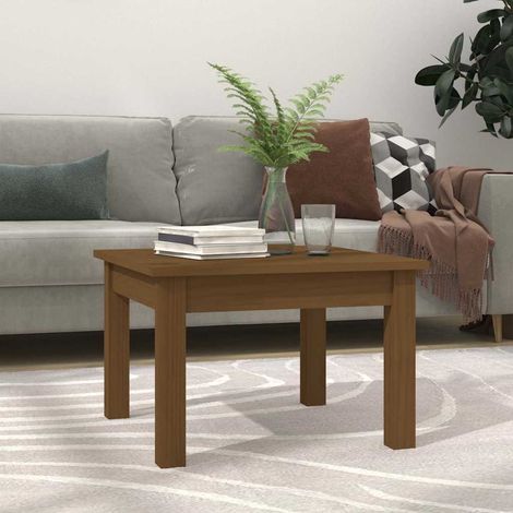 vidaXL Table basse Marron miel 45x45x30 cm Bois massif de pin (1/5)
