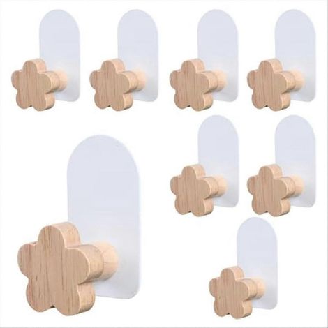 Lot de 8 crochets décoratifs en bois pour chambre d'enfant, A (1/5)