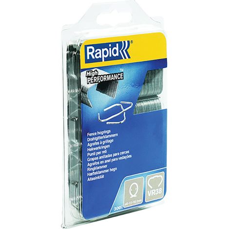 Rapid 40109236 VR38 Light Duty Garden Hog Rings Plant Fixers x300 RPDVR38LIGHT