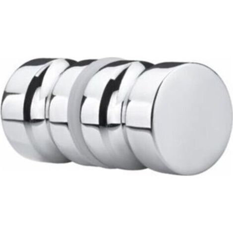 Bouton de Porte de Douche Poignée de Porte Rondes en Alliage D'aluminium pour Salle de Bain Porte en Verre Porte Coulissante (1/5)