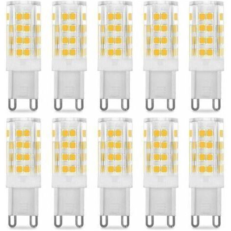 Lot de 10 G9 LED Lampe Ampoules, Blanc Chaud 3000K 5W G9 LED Ampoule Lumiere équivalent aux ampoules halogènes de 40 W 420 lumens not dimmable