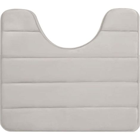 Tapis De Bain En Mousse À Mémoire De Forme - Forme En U Pour Toilettes - 40 X 50 Cm - Beige - 1 Pièce (1/5)