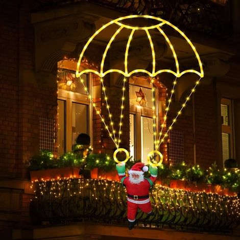Guirlande lumineuse LED, forme Père Noël, 290 cm, 8 modes, thème Noël, résistante à l'eau.-AquaForge (1/5)