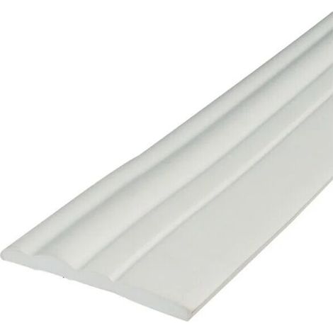 White Self-adhesive flexible skirting board Foldable skirting board, 5 m (1/2)