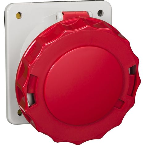 PratiKa - socle de prise industrielle - CEE 63A 4P 380V 6U - inclinée - IP67 - 81282 (1/3)