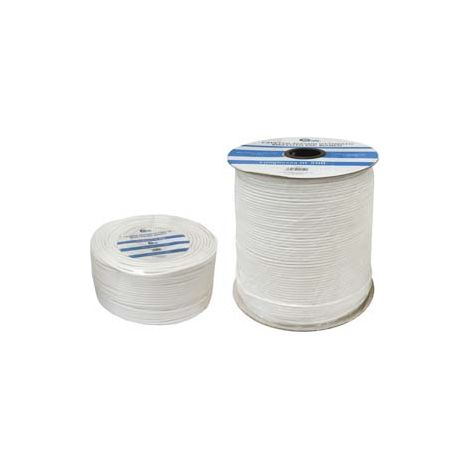 CAVETTO ACCIAIO OTTONATO RIVESTITO IN PVC BIANCO- - ø mm.4,4 rt da mt.500 - 500 mt QUALITY