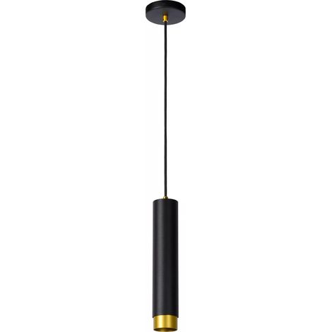 Lampada a sospensione tubo nera oro FLORIS Lucide GU10 (1/5)