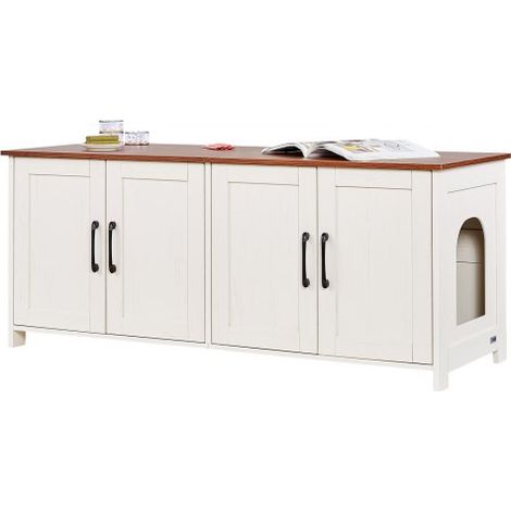 Meuble Bac à Litière Chat Armoire Cache Maison de Toilette de (1/5)