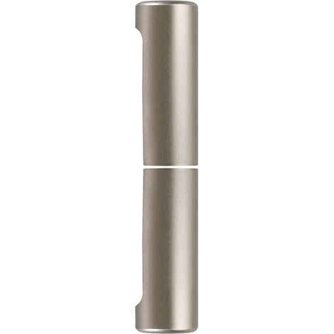 Aufsteckhülse flachrund für Einbohr Türbänder ø 14mm, Aluminium vernickelt matt