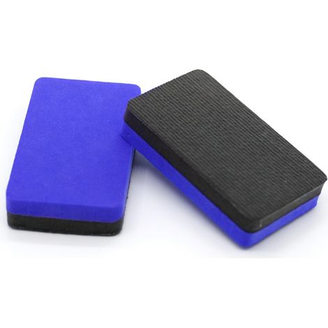 Tampon d'argile carré à rayures bleu (1/5)