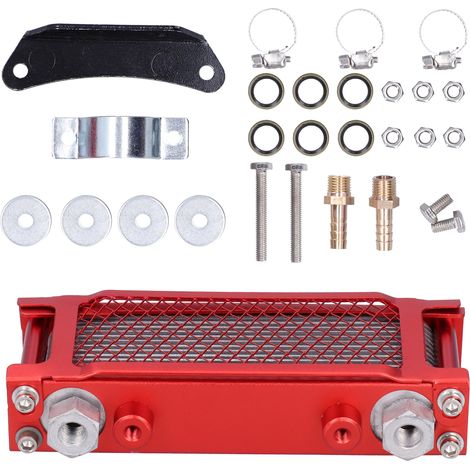 Universeller Motorölkühler-Satz für 100–250 cm³ Motoren, geeignet für Motocross-, Quad- und Motocross-Motorräder, Hochleistungs-Aluminiumkühler (1/5)