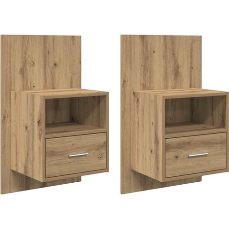 Maison Exclusive - Nachttisch 2 pcs Artisan-Eiche 50 x 32.5 x 80c