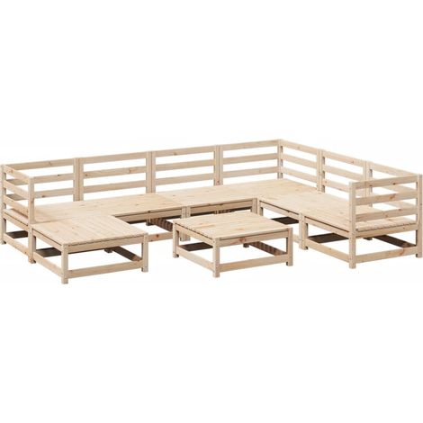 Maison Exclusive - 8-tlg. Garten-Sofagarnitur Massivholz Kiefer