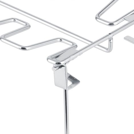 2 pièces Support de Cuisson pour Ailes et Cuisses de Poulet, Gril Pliable en Acier Inoxydable pour Barbecue et Four (1/5)