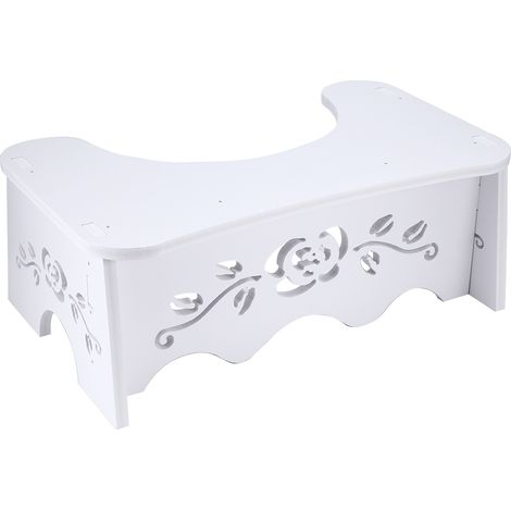 Weißer Toilettenhocker, 17,8 cm, Badezimmertritt, Toilettenhocker, 7 Zoll, stabil und rutschfest (1/5)