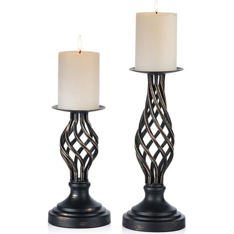 2PCS, Bougeoir Cylindrique De Grande Hauteur, Décoration De Chandelier De Dîner Aux Chandelles, Décor De Salle À Manger/Salon/Bar (1/5)